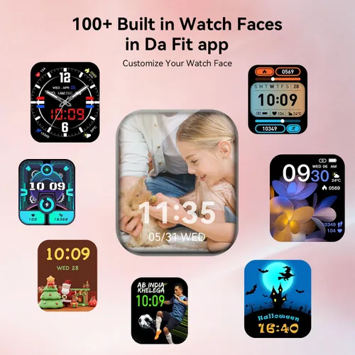 Vista 5 de Reloj inteligente, reloj inteligente de 1.85 pulgadas para hombres y mujeres (respuesta/hacer llamadas), frecuencia cardíaca, monitor de sueño