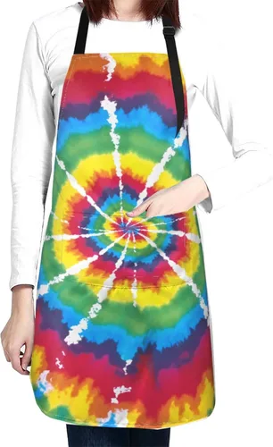 Vista 10 de Waterproof Apron For Adults Chef Bib With 2 Pockets For Kitchen Cooking Baking Garden Crafting Drawing Mujer negra afroamericana
