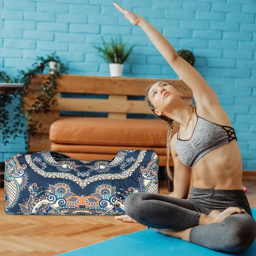 Vista 5 de Bolsa para esterilla de yoga – Bolsa de yoga grande con correa para esterilla de yoga, cremallera y bolsillos, bolsas de yoga y transportadores que