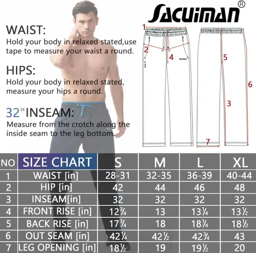 Vista 6 de SACUIMAN Pantalones deportivos para hombre con bolsillos con cremallera, parte inferior abierta, para entrenamiento, correr, gimnasio
