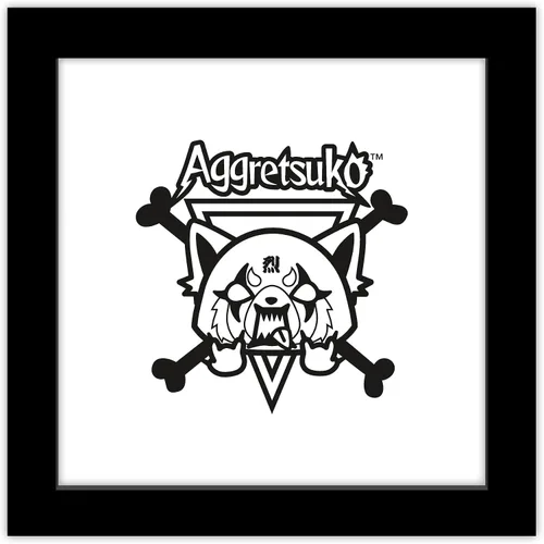 Vista 9 de Trends International Gallery Pops Sanrio Aggretsuko - Póster de pared de metal Crossbones, 12.00 x 12.00 pulgadas, versión de marco blanco
