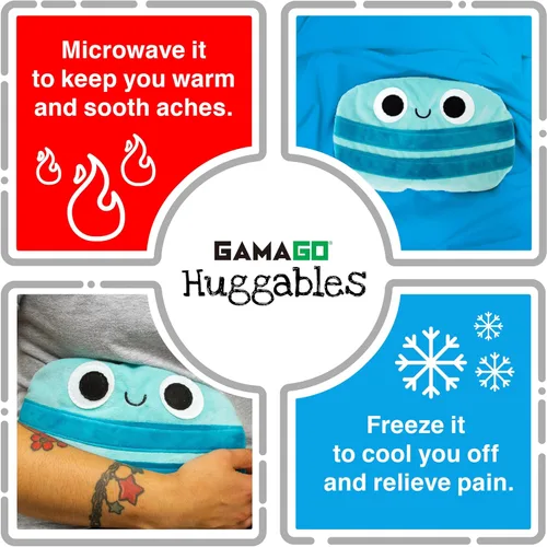 Vista 3 de GAMAGO Almohadilla térmica Macaron y almohada abrazable – Almohadilla térmica para microondas para calambres, dolores y alivio de la ansiedad