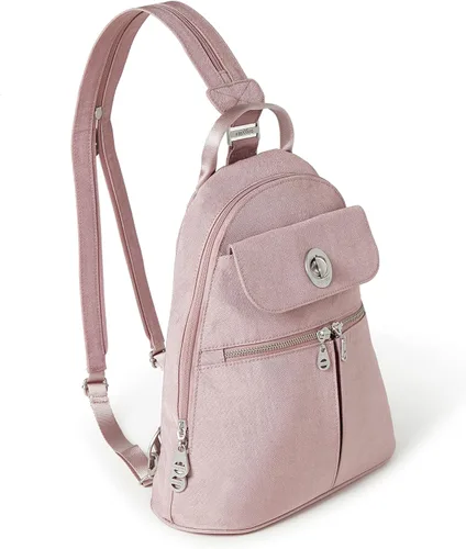 Vista 3 de Baggallini Mochila convertible de Nápoles, Blush Shimmer, talla única