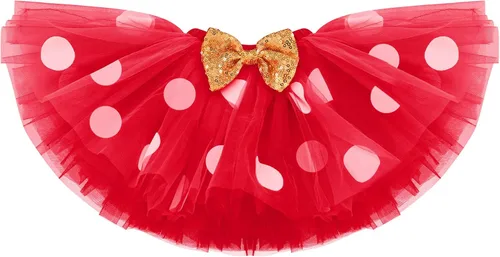 Vista 4 de IMEKIS Baby Girl 1st 2nd 3rd Birthday Outfit Romper Top + Polka Dots Tutu Skirt + Headband Set Toddler Cake Smash Photo Shoot