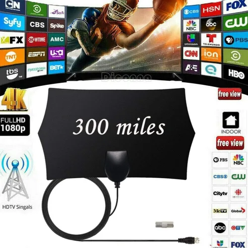 Vista 2 de Antena de 300 millas de rango TV Digital HD Skywire Antena Digital HDTV 1080p
