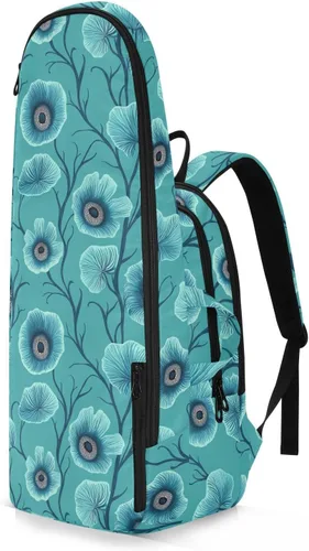 Vista 2 de Bolsa deportiva de tenis para mujer, bonita y resistente con diseño de dibujos animados, diseño de anémona, color verde azulado, para tenis