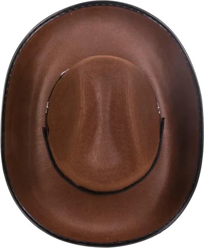 Vista 7 de Sombrero de fieltro Kangaroo de vaquero con tachas, Marrón