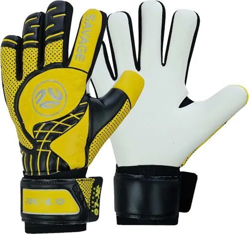 Vista 9 de K-LO Guantes de portero: Guantes de portero de fútbol Savage Rise (unisex, juvenil, niños y adultos) – Salvajes de dedos para protección Palma