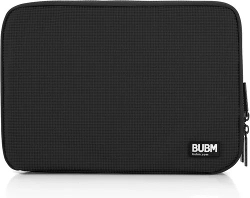 Vista 9 de Organizador de equipaje con doble capa para viajes BUBM, para llevar dispositivos y accesorios electrónicos., Negro, 2 capas M Bolsa de viaje