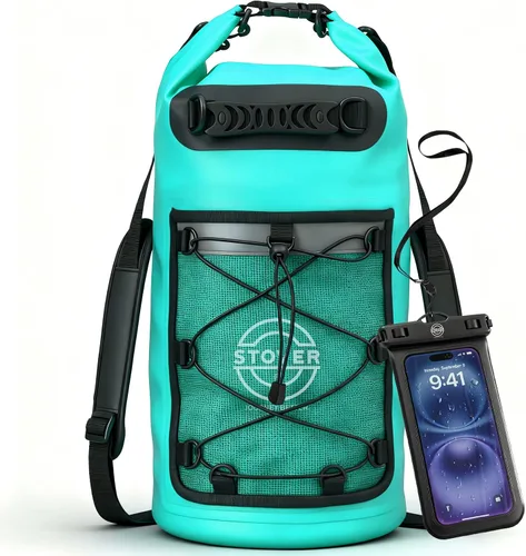 Vista 31 de STOVER 5/10/25/30/40/55L Waterproof Dry Bag- Roll-Top Backpack w/Phone Case- Kayaking, Hiking, Camping, Boating- Men/Women
