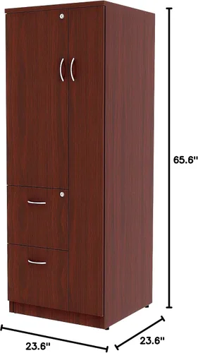 Vista 2 de Lorell LLR69897 Essentials Gabinete de almacenamiento - 2 cajones