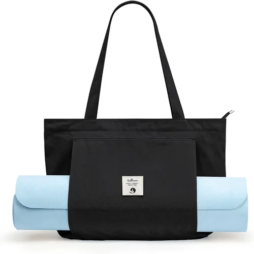 Vista 11 de Bolsas de yoga WLLWOO WLLWOO para mujeres con porta-mats de yoga, bolsa de lona para llevar, para pilates, para el hombro, para viajes, oficina