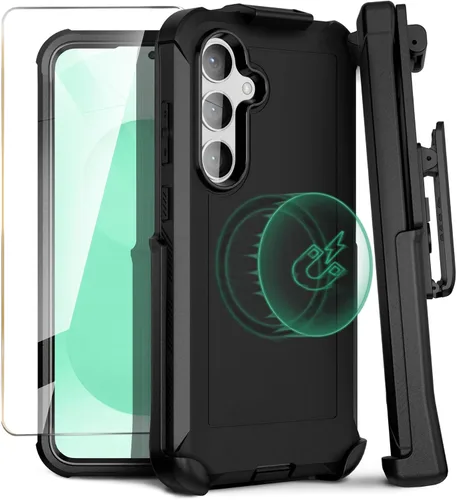 Vista 11 de MOTIVE Funda compatible con Samsung Galaxy S24 Ultra con clip para cinturón, [protección contra caídas de grado militar de 15 pies] con protector
