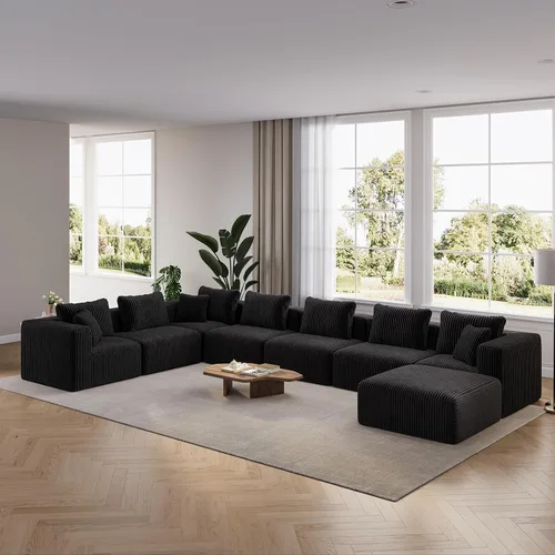 Vista 20 de Novilla - Sofá biplaza modular de 70.8 pulgadas, sofá modular de espacio pequeño, moderno sofá de nube con soporte Smarts Coil®, sofá seccional sin