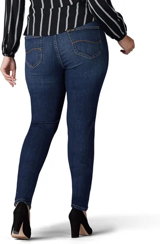 Vista 3 de Lee Women's Plus Size Sculpting Slim Fit Skinny Leg Pull on Jean