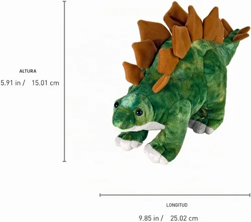 Vista 3 de Wild Republic Dinosauria Mini Stegosaurus - Animal de peluche - 10