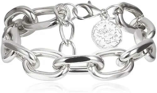 Vista 2 de Joya - Pulsera de clip de papel dorado ajustable con capas apiladas para mujer y niña