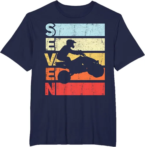 Vista 61 de ATV 7th Birthday Party ATV 4 Wheeler - Camiseta de cumpleaños temática cuádruple Negro