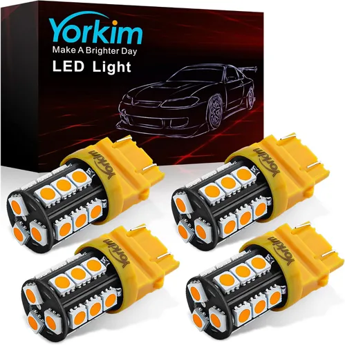Vista 13 de Yorkim - Bombilla LED 194 ámbar, libre de error Canbus, 3-SMD 2835, T10 ámbar para interior, para luz de techo, mapa, puerta, cortesía, matrícula