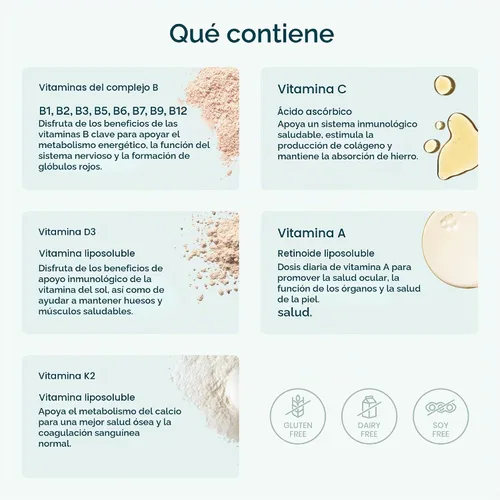 Vista 3 de Bettervits Multivitamínico para mujeres y hombres con 13 vitaminas