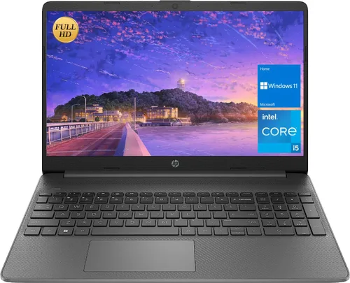 Vista 9 de HP Laptop HD insignia con pantalla táctil de 15.6 pulgadas para negocios, Intel i3-1115G4 hasta 4.1 GHz (Beat i5-1035G4), 8 GB de RAM, SSD NVMe