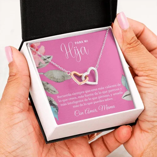 Vista 6 de Para Mi Hija Regalo Para Hija Regalo De Aliento De Hija Collar Para Hija Madre Y Hija Regalo Para Hija En Español Regalo De Cumpleaños Para Esposa