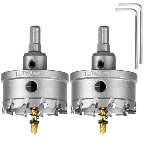 Vista 38 de SALI Kit de sierra perforadora TCT de 1 pulgada (1.024 in) con punta de carburo de tungsteno con broca piloto chapada en titanio para metal, acero