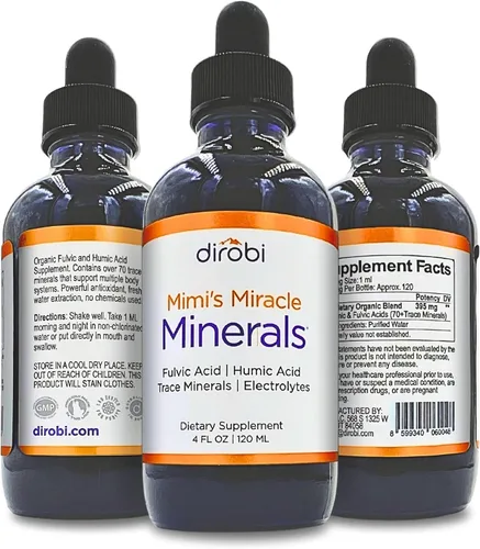 Vista 7 de Minerales milagrosos de Dirobi Mimi, mezcla de minerales de ácido fúlvico y ácido húmico, suplemento de gota líquida, más de 70 minerales iónicos