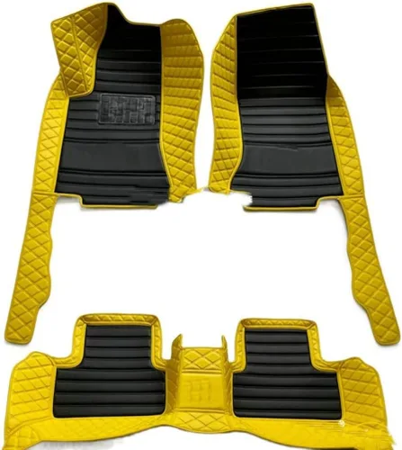 Vista 4 de Nuevas alfombrillas de coche personalizadas para Sedán, SUV, camioneta, alfombrillas de cuero para todo tipo de clima, Negro Alfombras para Carro