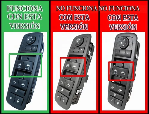 Vista 6 de SWITCHDOCTOR Interruptor maestro de ventana para Dodge Ram 1500 2500 2013-2015 (Luces verdes, Cabina cuádruple, Cabina crew)