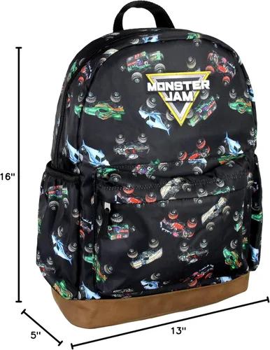 Vista 8 de INTIMO Monster Jam Trucks Dragon Zombie Grave Digger Megalodon - Mochila estampada