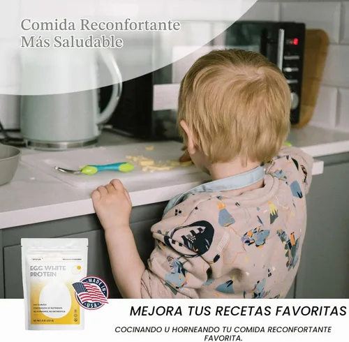Vista 5 de ORGFUN Polvo de Clara de Huevo 8 Oz, Polvo de Clara de Huevo Pasteurizado, Sin Gluten, Sin OGM, Hecho en EE.UU