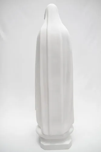 Vista 9 de Figura de escultura de estatua religiosa católica italiana de Nuestra Señora de Fátima María de 24 pulgadas, colección Vittoria hecha en Italia