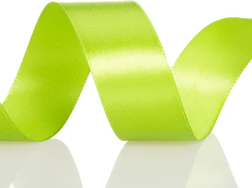 Vista 4 de YASEO - Cinta de satén sólido verde manzana de 1 pulgada para envolver regalos, 50 yardas Soft, Satiny, Colorfast, Polyester Fabric, Ease of Use