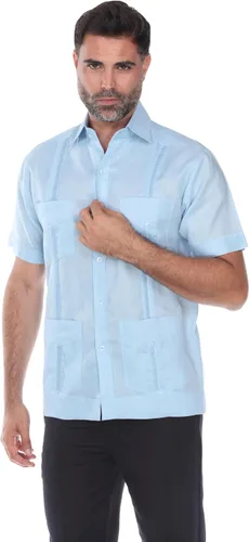 Vista 3 de Mojito Collection Camisa Guayabera clásica mezcla de polialgodón manga corta NCM-1673