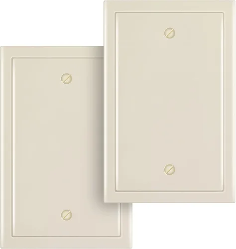 Vista 44 de Henne Bery Placa decorativa de pared con borde moderno, tapa de tomacorriente para cubrir enchufe, aleación de zinc maciza duradera