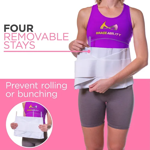 Vista 3 de Corcé ortopédico Braceability para mujeres con dolor en la zona lumbar, 03B0202S, s, Blanco, 1