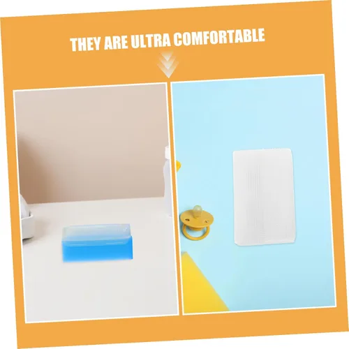 Vista 5 de Juego de 2 cepillos sensoriales para recién nacidos, cepillos de esponja de baño suaves para baby shower, entrenamiento sensorial para masaje suave