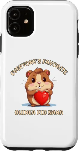 Vista 5 de iPhone 15 Funny Everyone's Favorite Guinea Pig Nana Mom Case