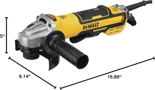 Vista 7 de DEWALT Amoladora angular con interruptor de paleta de 5 pulgadas, velocidad variable (DWE43214NVS)