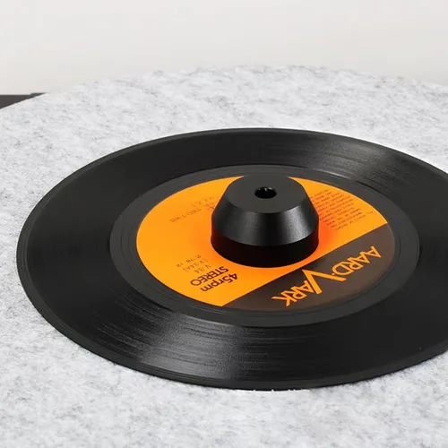 Vista 6 de Adaptador de 45 discos para tocadiscos de 45 RPM para tocadiscos de vinilo de 7 pulgadas, accesorios para tocadiscos de aluminio macizo
