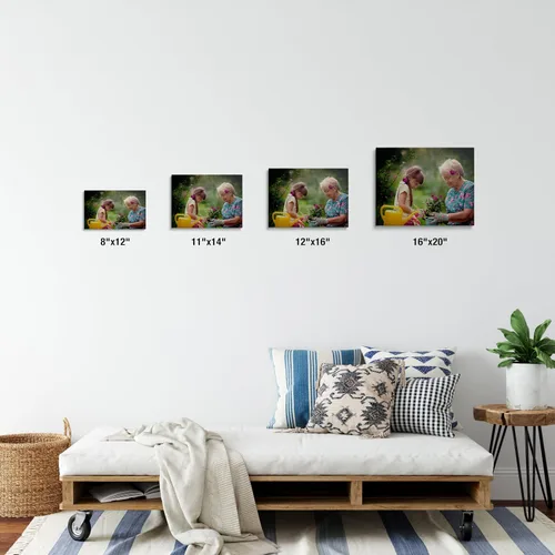 Vista 5 de Impresiones en lienzo personalizadas con tus fotos (lienzo enmarcado de 6 pulgadas de ancho x 8 pulgadas de alto), lienzo de pared personalizado