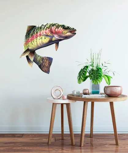 Vista 2 de GT Gráficos trucha arco iris – calcomanía decorativo de pared decoración de la pared pegatina, 20
