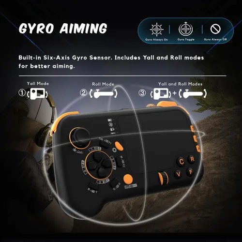 Vista 5 de DarkWalker ShotPad Wireless Gyro TouchPad Game Controller for PCSteamDeckPS4PS5Xbox OneXbox Series S X