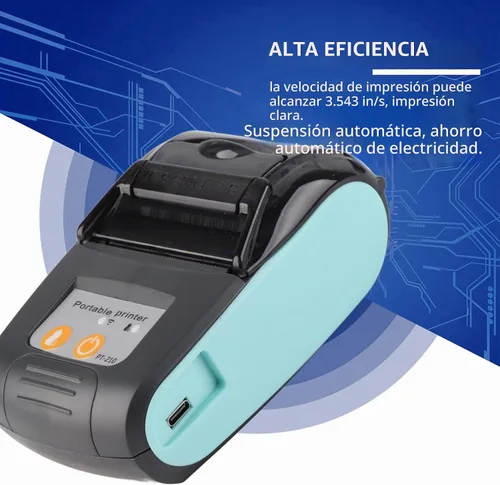 Vista 8 de Mini impresora térmica de recibos de 2.283 in, compatible con Bluetooth 4.0, Android y impresora térmica directa USB para impresora ESC/POS/recibos