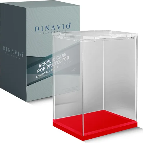 Vista 10 de Dinavio Crafthouse Funko Pop Protector – vitrina de acrílico – Diseño apilable resistente – Estuche de 0.157 in para figuras de vinilo de 4 pulgadas