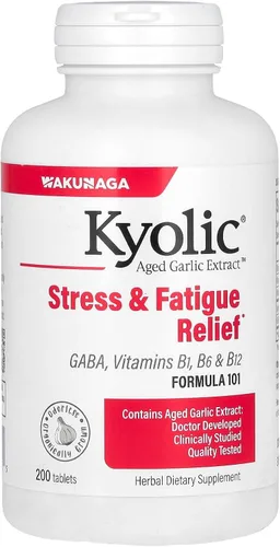 Vista 9 de Kyolic Fórmula 101 de extracto de ajo envejecido, alivio del estrés y la fatiga, 100 cápsulas (el embalaje puede variar)