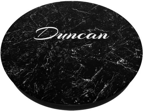 Vista 2 de Duncan Custom Boys First Name - Soporte y agarre para teléfonos y tabletas, Negro