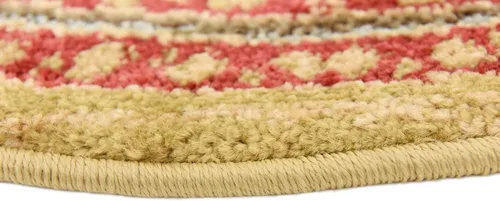 Vista 9 de Unique Loom Palace Collection - Alfombra tradicional, bohemia, medallón (3 pies 3 pulgadas x 3 pies 3 pies 3 pulgadas, redonda, rojo/bronceado)
