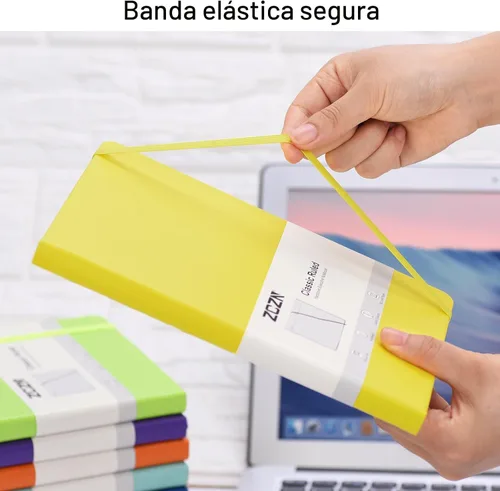 Vista 5 de ZCZN Paquete de 8 cuadernos de diario de tapa dura, 5.5"x8.3", tapa dura, 8 colores, diarios rayados A5 para tomar notas, escritura, diario